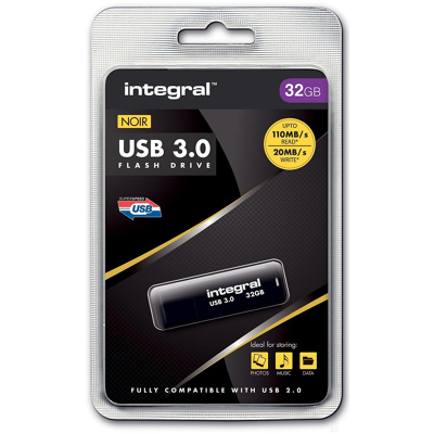 Afbeelding van Integral USB stick 3.0, 32 GB, zwart
