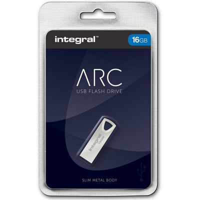 Afbeelding van Integral ARC USB stick 2.0, 16 GB, zilver