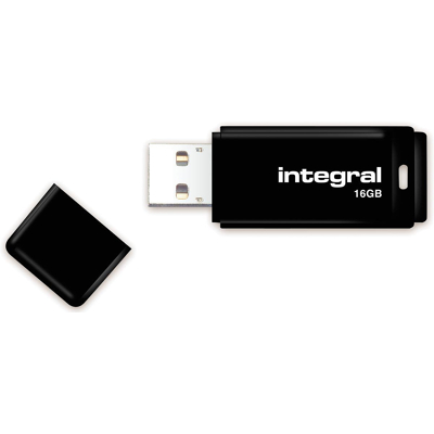 Afbeelding van Integral Usb 2.0 Stick, 16 Gb, Zwart stick