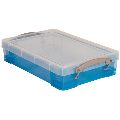 Afbeelding van Really Useful Box Opbergdoos 4 Liter, Transparant Blauw