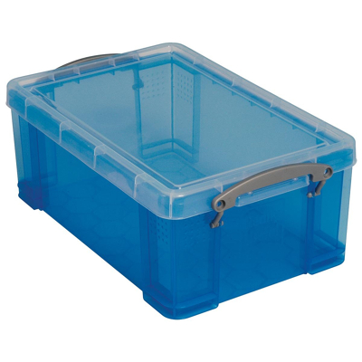 Afbeelding van Really Useful Box Opbergdoos 9 Liter, Transparant Blauw
