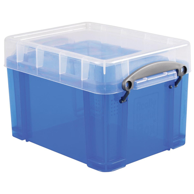 Afbeelding van Opbergbox Really Useful 3 liter 245x180x160 mm transparant blauw