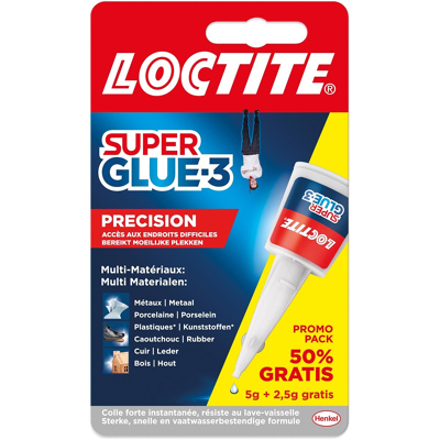Afbeelding van Loctite secondelijm Super Glue Precision, 5 g + 50 % gratis, op blister