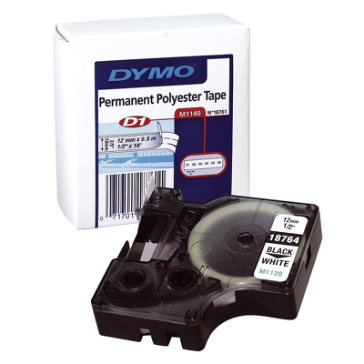 Afbeelding van Dymo 16959 (S0718060) Tape Zwart op wit (12 mm)