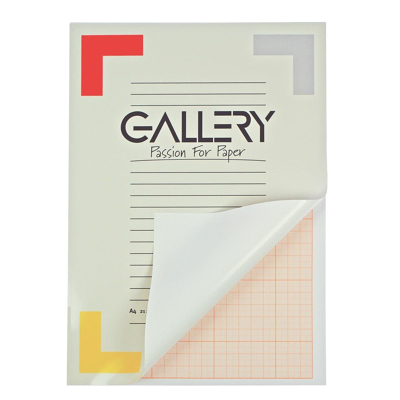 Afbeelding van Gallery millimeterpapier, ft 21 x 29,7 cm (A4), blok van 50 vel millimeterpapier