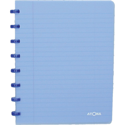 Afbeelding van Atoma Trendy schrift, ft A5, 144 bladzijden, geruit 5 mm, transparant blauw schrift