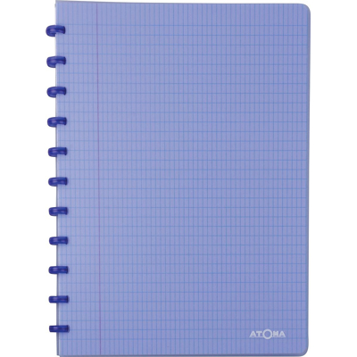 Afbeelding van Atoma Trendy schrift, ft A4, 144 bladzijden, commercieel geruit, transparant blauw schrift