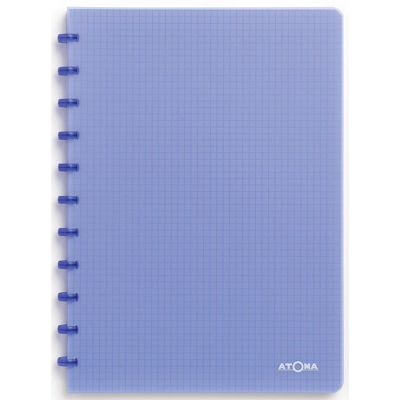 Afbeelding van Atoma Trendy schrift, ft A4, 144 bladzijden, geruit 5 mm, transparant blauw schrift