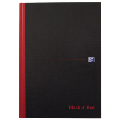 Afbeelding van Notitieboek Oxford Black n&#039; Red A4 96vel ruit 5mm
