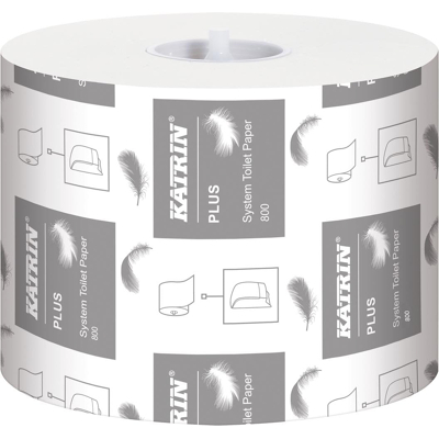 Afbeelding van Toiletpapier Katrin Plus System 2 laags 800vel 36rollen wit