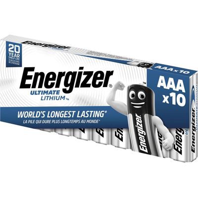 Afbeelding van Energizer batterijen Ultimate Lithium AAA/L92, pak van 10 stuks