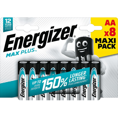 Afbeelding van Energizer batterijen Max Plus AA, blister van 8 stuks