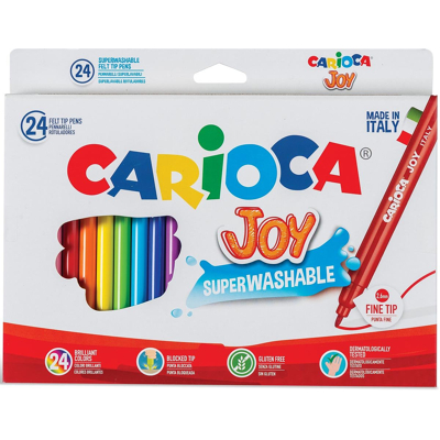 Afbeelding van Viltstiften Carioca Joy set à 24 kleuren