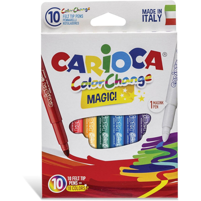 Afbeelding van Viltstiften Carioca Magic set à 10 stuks assorti