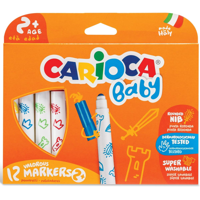 Afbeelding van Viltstiften Carioca Baby set à 12 kleuren