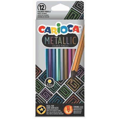 Afbeelding van Carioca kleurpotlood Metallic, 12 stuks in een kartonnen etui