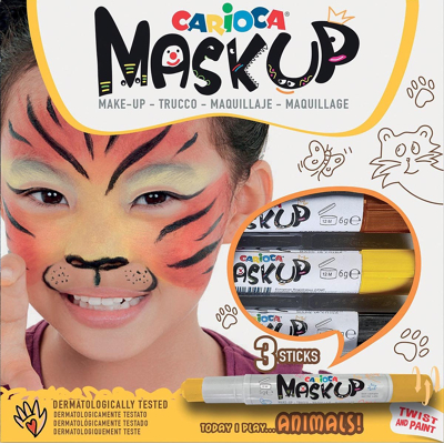 Afbeelding van Carioca Maquillagestiften Mask Up Animals, Doos Met 3 Stiften