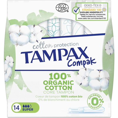 Afbeelding van Tampax Cotton Super Tampons, Pak Van 14 Stuks Tampons