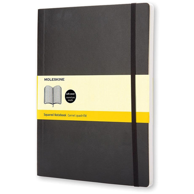 Afbeelding van Moleskine notitieboek, ft A4, geruit, harde cover, 192 blad, zwart notitieboek