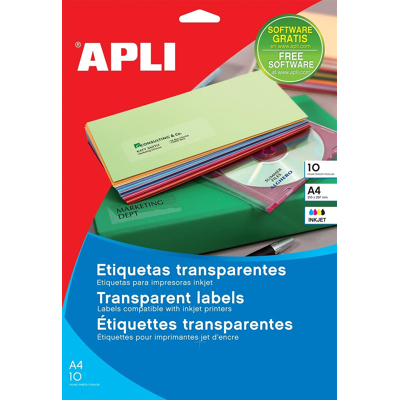 Afbeelding van Apli Transparante etiketten etiket