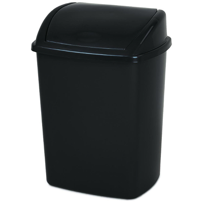 Afbeelding van Afvalbak 26 liter Zwart 16 stuks