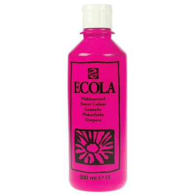 Afbeelding van Talens Ecola plakkaatverf flacon van 500 ml, tyrisch roze (magenta)