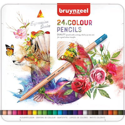 Afbeelding van Kleurpotloden Bruynzeel Expression colour blik à 24 stuks