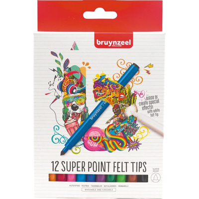 Afbeelding van Kleurstift Bruynzeel Teens Superpoint set à 12 kleuren