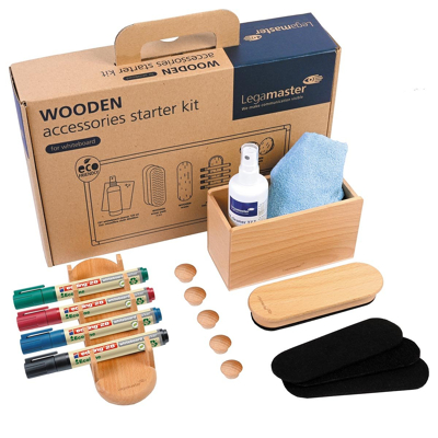Afbeelding van Whiteboard accessoire starter kit Legamaster WOODEN