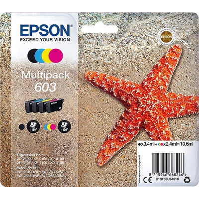 Afbeelding van Epson 603 (C13T03U64010) Inktcartridge 4 kleuren Voordeelbundel