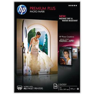 Afbeelding van Hp Premium Plus Fotopapier Ft A4, 300 G, Pak Van 20 Vel, Glanzend