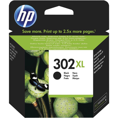 Afbeelding van HP 302XL (F6U68AE) Inktcartridge Zwart Hoge capaciteit