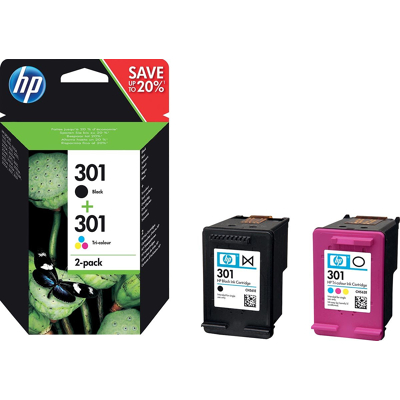 Afbeelding van HP 301 Inktcartridge zwart + kleur (N9J72AE)