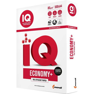 Afbeelding van IQ Economy+ printpapier ft A4, 80 g, pak van 500 vel wit A4