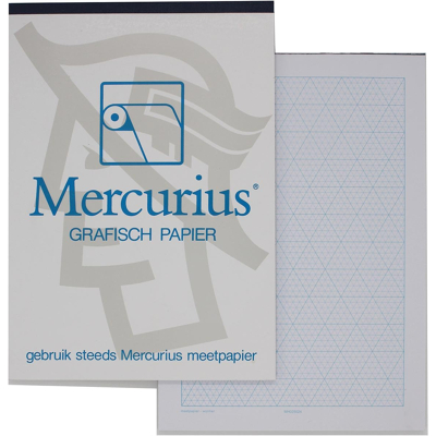 Afbeelding van Mercurius Isometrisch Grafisch Papier, 50 Vel, Ft A3 Papier