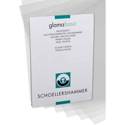 Afbeelding van Schoellershammer Glama transparant papier, A3, 110 g/m², blok van 50 vel tekenpapier