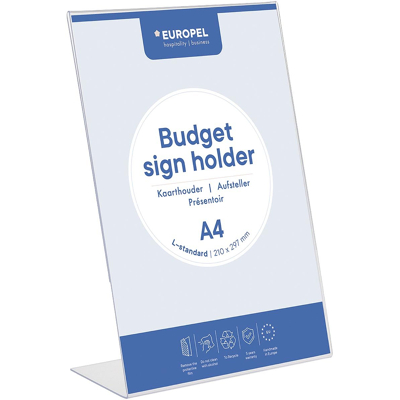 Afbeelding van Europel Folderhouder Budget, Met L voet, Ft A4