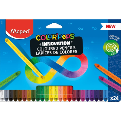 Afbeelding van Kleurpotlood Maped Color&#039;Peps Infinity doos à 24 kleuren