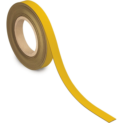 Afbeelding van Magneetband MAUL beschrijf wisbaar 10mx20mmx1mm geel