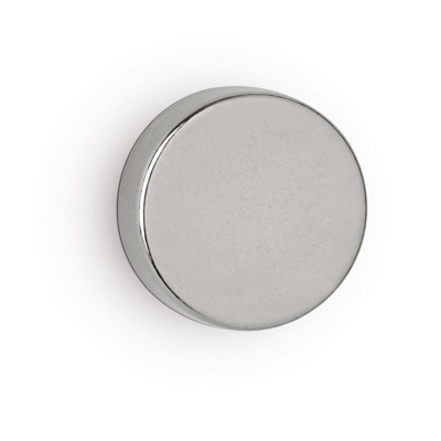 Afbeelding van MAUL neodymium schijfmagneet Ø15x5mm 4,5kg blister 4 zilver, whitebord magneten