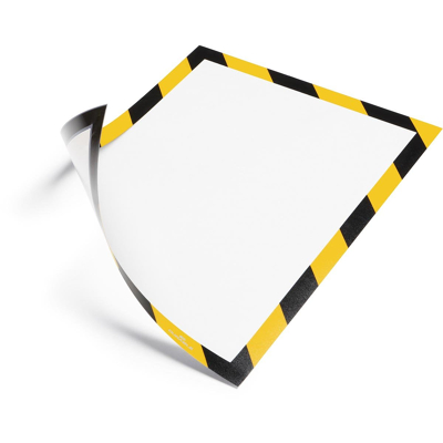 Afbeelding van Durable Duraframe Magnetic Security ft A4, geel/zwart, 5 stuks multifunctionele mapjes
