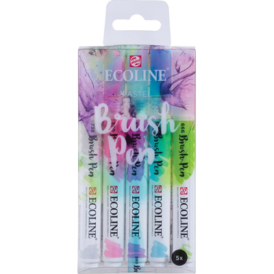 Afbeelding van Ecoline Brush pen Set 5 Pastel