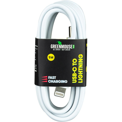 Afbeelding van Greenmouse Lightning Usb c Kabel, Naar 8 pin, 1 M, Wit Accessoires Tablets, Iphone