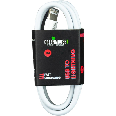 Afbeelding van Greenmouse Iphone / Ipad Oplaad Kabel Extra Dik 1 Meter