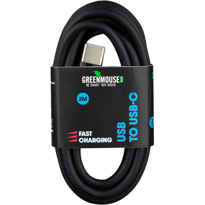 Afbeelding van Greenmouse kabel, USB A naar C, 2 m, zwart accessoires tablets, iphone