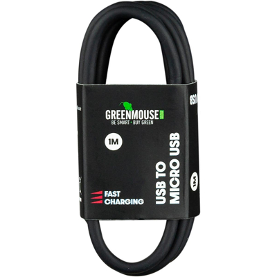 Afbeelding van Kabel Green Mouse USB Micro A 2.0 1 meter zwart