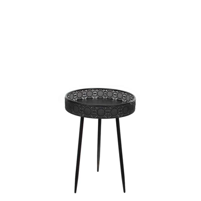 Afbeelding van Mica Decorations ronde tafel zwart maat in cm: 58 x 40