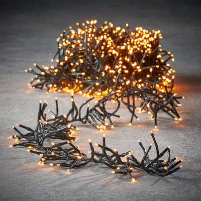 Afbeelding van Kerstboomverlichting Luca Lighting Cluster Warm White 576 leds / 420 cm 8 Functions