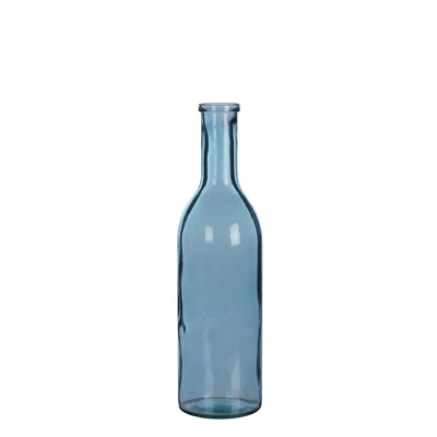 Afbeelding van Mica Decorations rioja glazen fles lichtblauw maat in cm: 50 x 15