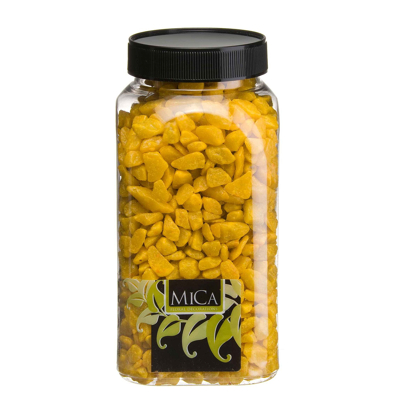 Afbeelding van Marbles geel fles 1 kilogram Mica Decorations
